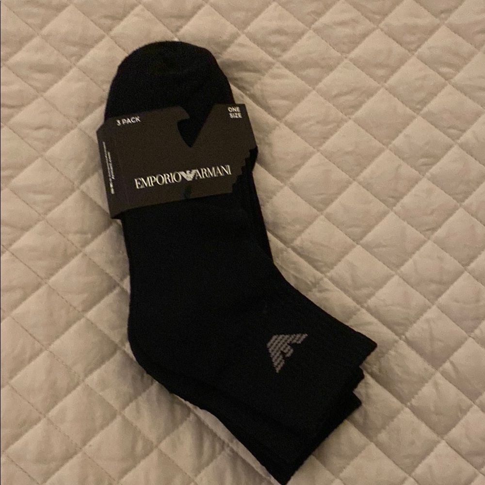 Emporio Armani Men's Black Socks - 3 Pack